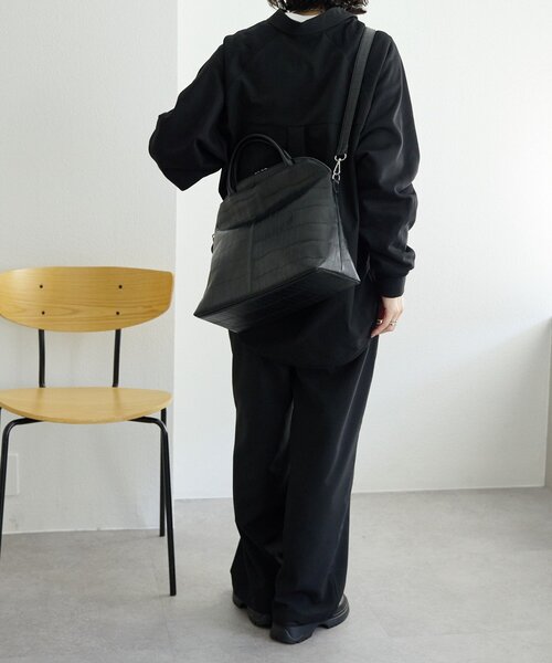 ear PAPILLONNER☆2WAYシンプルボストン☆イアパピヨネ インフルエンサーuchida企画/本革》2WAYシンプルボストンバッグ