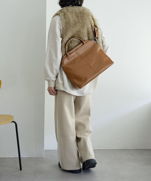 イアパピヨネ　バッグ　本革　ボストン　トート　　軽量　ブラウン系　赤茶　山羊革 イアパピヨネ バッグ 本革 ボストン トート 軽量 ブラウン系 赤茶 山羊革