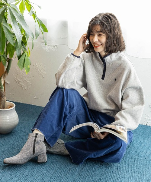 「POLO BCS」 スウェットカットソー MEDIUM グレー レディース_画像4