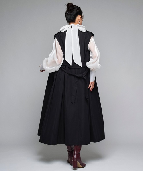 「Narcissus」 トレンチコート FREE ブラック レディース_画像3