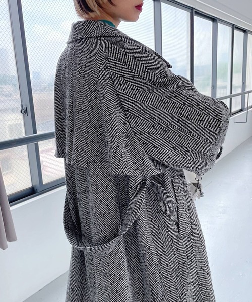 「PAGEBOY」 チェスターコート MEDIUM ブラック レディース_画像3