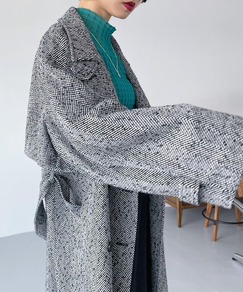 「PAGEBOY」 チェスターコート MEDIUM ブラック レディース_画像4