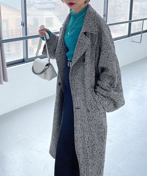 「PAGEBOY」 チェスターコート MEDIUM ブラック レディース_画像9