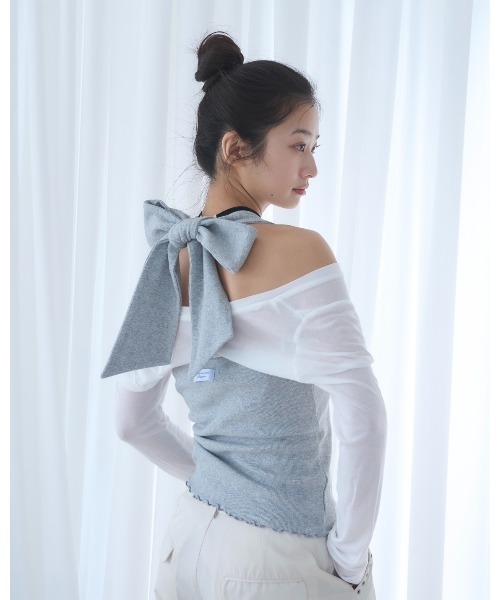 新品未使用Ribbon halter-neck top Smyeon Smyeon tシャツ Ribbon halter-neck top/リボンホルターネック