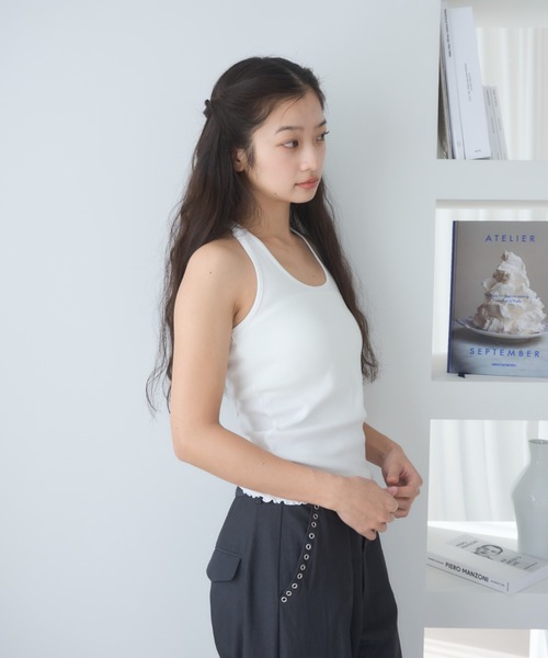 Smyeon tシャツ Ribbon halter-neck top/リボンホルターネック