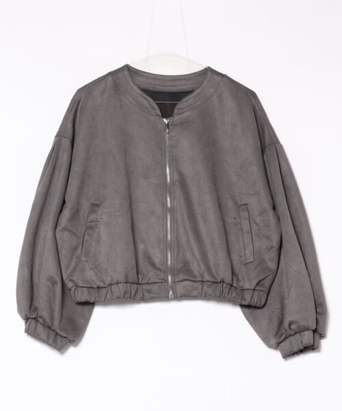 「INTERPLANET」 ブルゾン LARGE チャコールグレー レディース_画像5