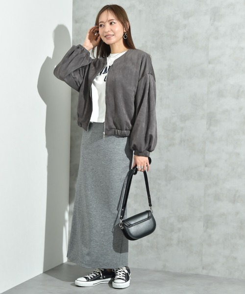 「INTERPLANET」 ブルゾン LARGE チャコールグレー レディース_画像6