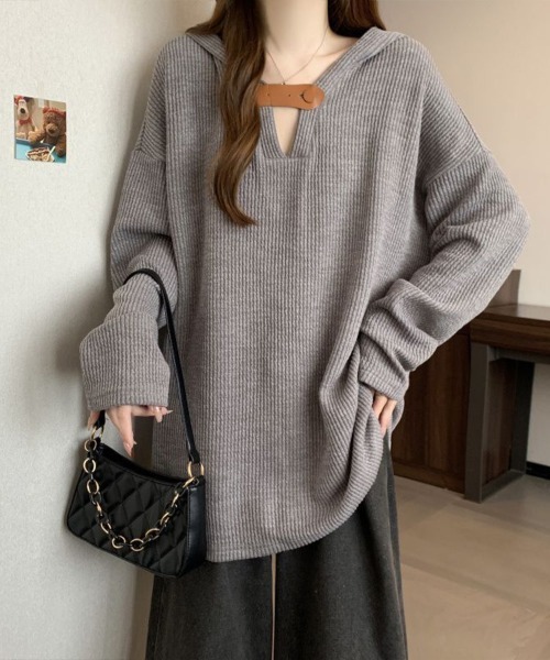 ニット セーター フード付きニットソー レディース : ZOZOTOWN Yahoo