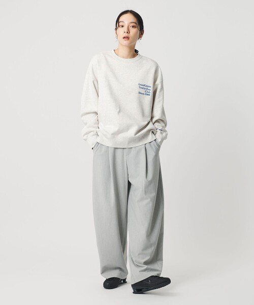 BEAUTY＆YOUTH ビューティー＆ユース購入‼️グレー プリントスウェット 