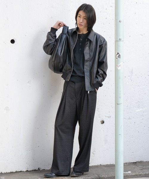 SINSS セーター ニット High gauge henley neck knit / ハイゲージ