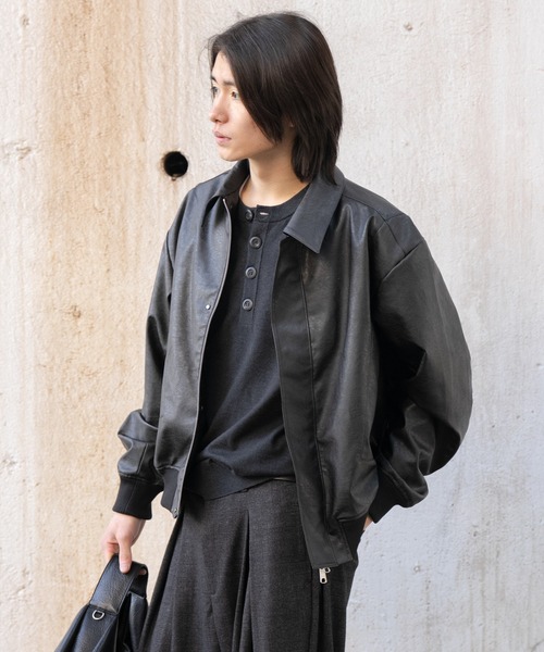 SINSS セーター ニット High gauge henley neck knit / ハイゲージ