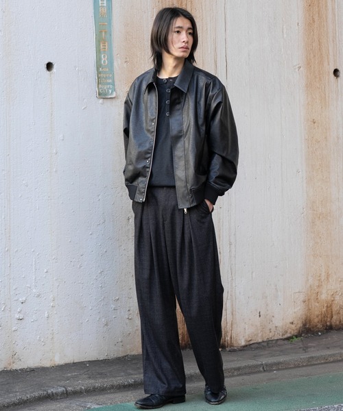 SINSS セーター ニット High gauge henley neck knit / ハイゲージ