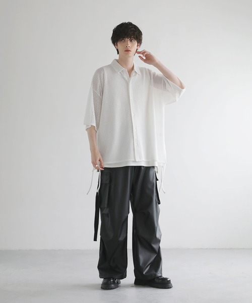 「LILL」 半袖シャツ L ブラック メンズ_画像7