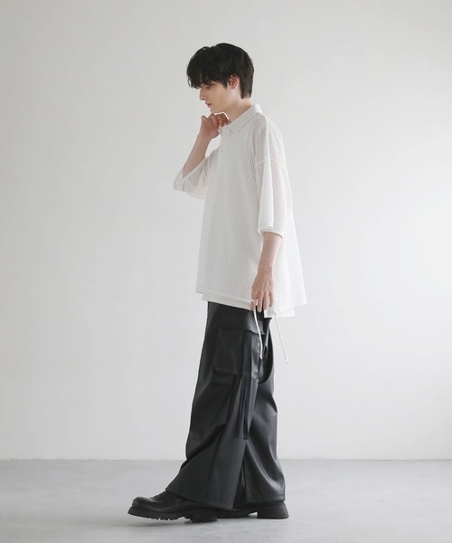 「LILL」 半袖シャツ L ブラック メンズ_画像9