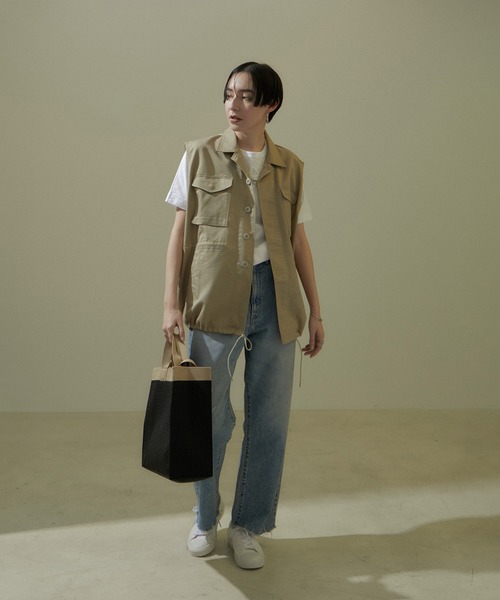 「SALON adam et rope'」 2WAYバッグ FREE ベージュ レディース_画像3