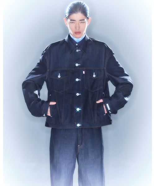 デニムジャケット gジャン ORGANIC COTTON OVERSIZED DENIM JACKET メンズ レディースの画像