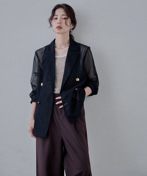 「etoll.」 テーラードジャケット M ベージュ レディース_画像2