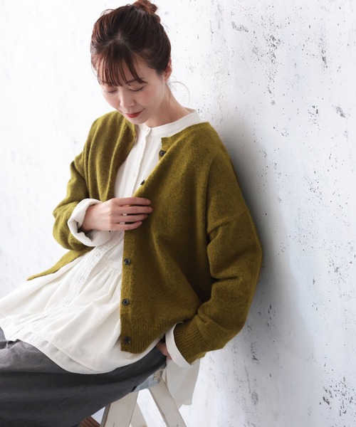 「soulberry」 カーディガン 4L グリーン レディース_画像5