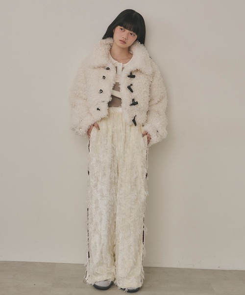 「VIOLETTA」 イージーパンツ S アイボリー レディース_画像4