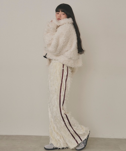 「VIOLETTA」 イージーパンツ S アイボリー レディース_画像6