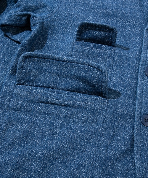 「AOZORA」 デニムジャケット「BIG ALLIEDコラボ」 MEDIUM ライトインディゴブルー メンズ_画像8