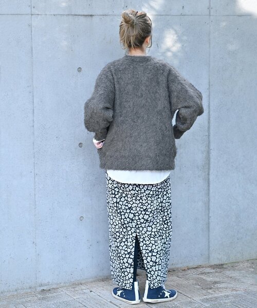 「B.C STOCK」 ニットカーディガン FREE ブルー レディース_画像8