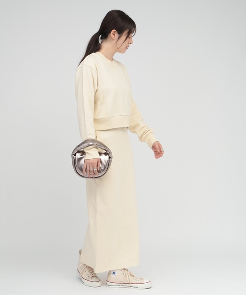 「saloon」 スウェットカットソー FREE オフホワイト レディース_画像7