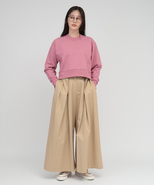 「saloon」 スウェットカットソー FREE オフホワイト レディース_画像9