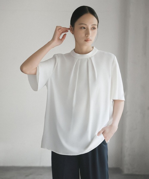 「Flolia」 7分袖ブラウス L オフホワイト レディース_画像6