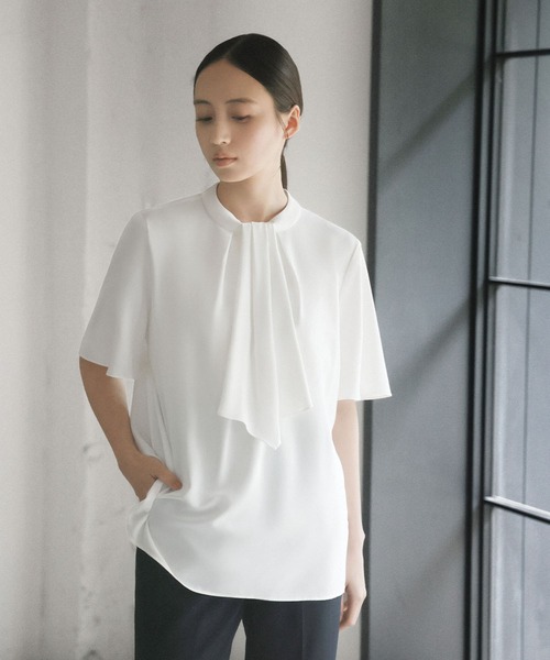 「Flolia」 7分袖ブラウス L オフホワイト レディース_画像7