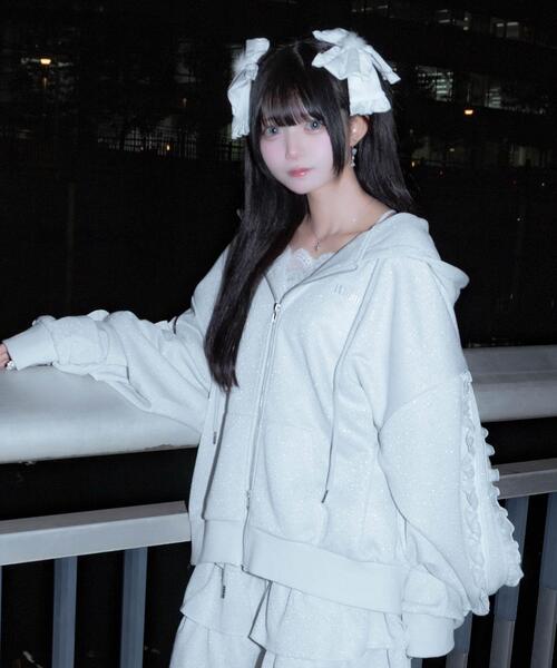 Whinny パーカー Whinny/冬の夜空にお星様パーカー レディース メンズ 