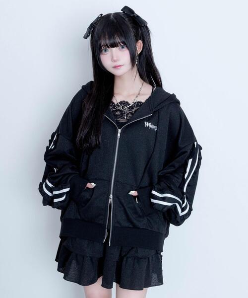 Whinny パーカー Whinny/冬の夜空にお星様パーカー レディース メンズ
