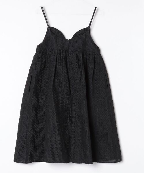 「CAROLINA GLASER」 キャミソールワンピース ONE SIZE ブラック レディースの画像