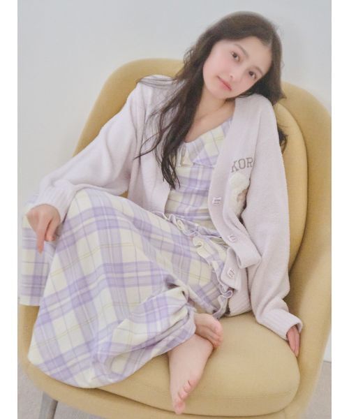【新品未使用】SNIDEL  チェック柄パジャマセット SNIDEL HOME パジャマ ルームウェア チェックフリルワンピース
