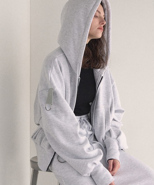 パーカー mieli invariant  Tuck Cross Big Hoodie MIELI INVARIANT（ミエリインヴァリアント） パーカー Brush Sweat Zip