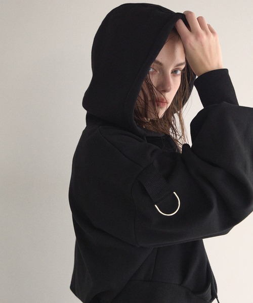 パーカー mieli invariant  Tuck Cross Big Hoodie MIELI INVARIANT（ミエリインヴァリアント） パーカー Brush Sweat Zip