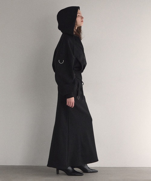 【新品タグ付き未使用】定番mieli invariant ロングコート　黒 MIELI INVARIANT（ミエリインヴァリアント） パーカー Brush Sweat Zip