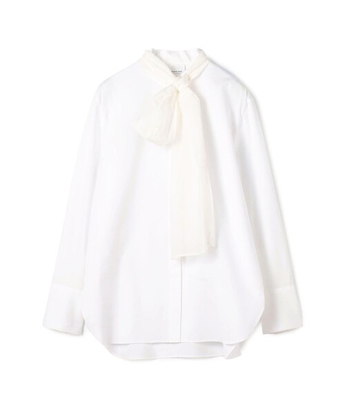 TOMORROWLAND　2024SS TOMORROWLAND maison | シフォンボウタイブラウス コンパクトブロード シフォンボウタイブラウス　ホワイト　36 トップス