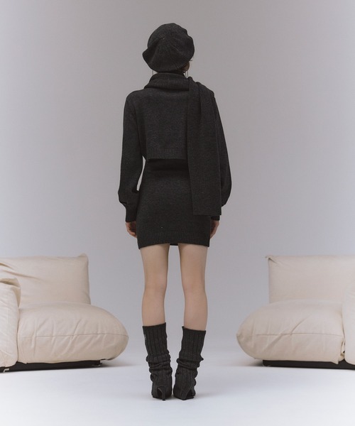 「EIMY ISTOIRE」 ニットワンピース F ホワイト レディース_画像7