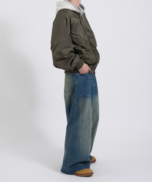 Perushu ワイドパンツ パンツ WIDE STRAIGHT DENIM PANTS／ワイド 