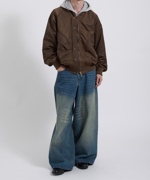 Perushu ワイドパンツ パンツ WIDE STRAIGHT DENIM PANTS／ワイド