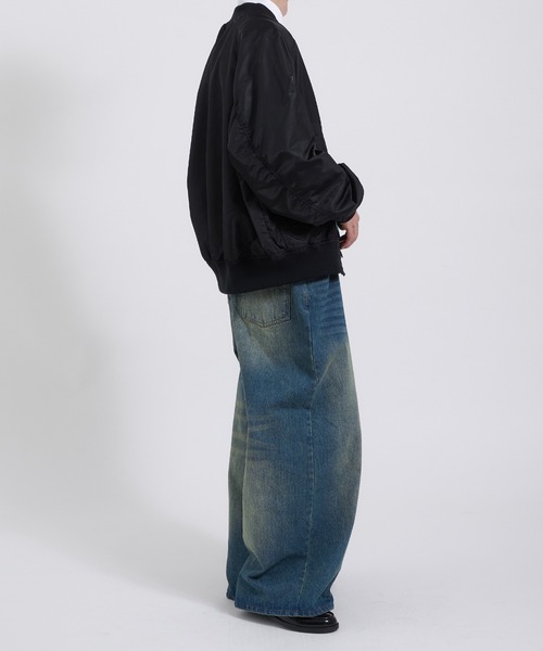 Perushu ワイドパンツ パンツ WIDE STRAIGHT DENIM PANTS／ワイド