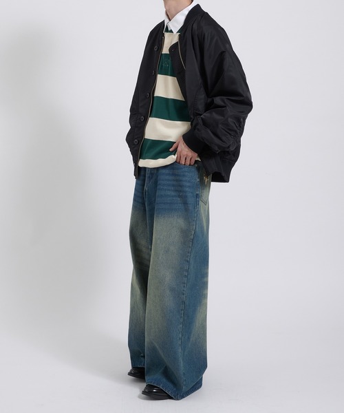 Perushu ワイドパンツ パンツ WIDE STRAIGHT DENIM PANTS／ワイド 