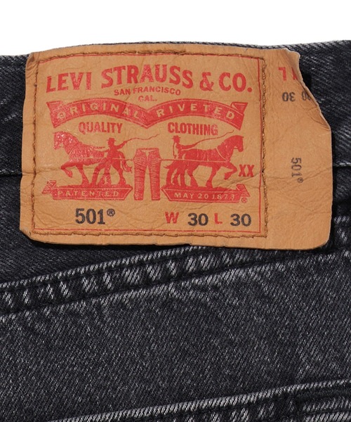 「Levi's」 デニムパンツ 30inch ブラック メンズの画像