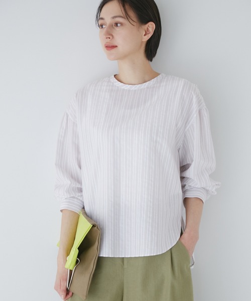 「human woman」 長袖ブラウス SMALL レッド レディースの画像