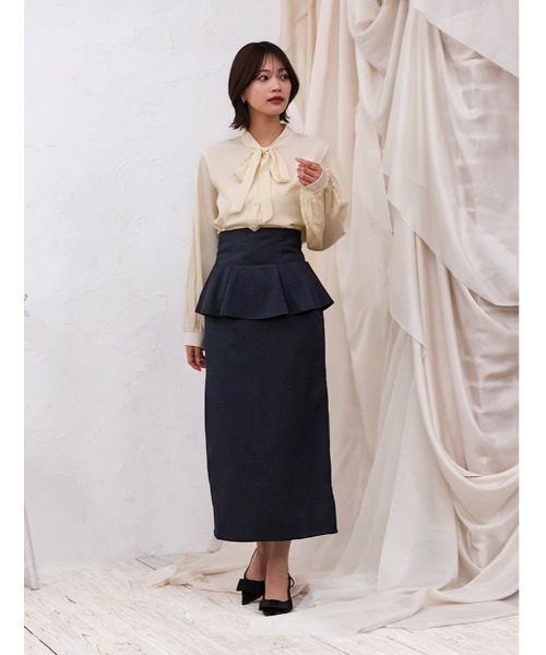 fifth（フィフス） ロング スカート ファスナー付きペプラムナロー