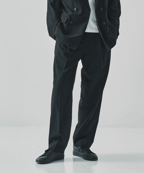 スラックス 「irenisa/イレニサ」別注ONE TUCKS STRAIGHT TROUSERS メンズの画像