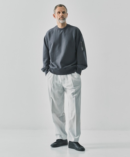 スラックス 「irenisa/イレニサ」別注ONE TUCKS STRAIGHT TROUSERS メンズの画像