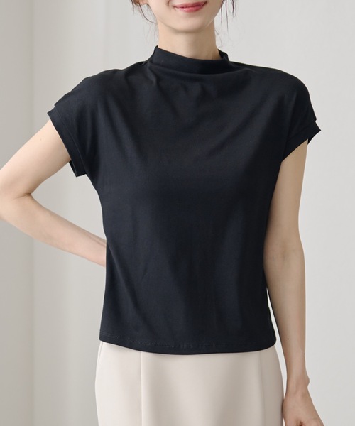 DAYRA tシャツ 半袖 ソリッドカラー ボトルネック コンパクト 半袖