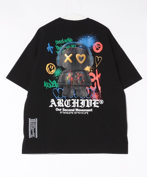 VANSON 兎刺繍Tシャツ VANSON Tシャツ 刺繍 うさぎ（メンズトップス） | ファッション の